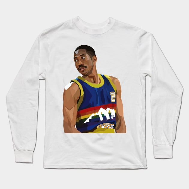Alex English of the Denver Nuggets Long Sleeve T-Shirt by ActualFactual